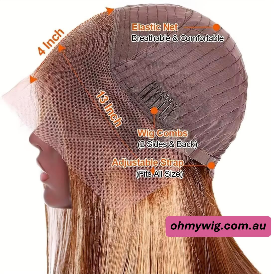 22-Inch 13x4 Straight Lace Front Wig – 100% Human Hair